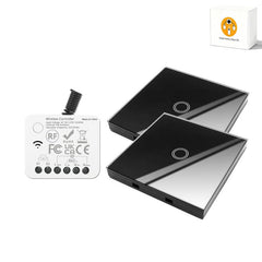 AENTIA Wireless Light Switch Remote Control Switch Smart Switch No Wiring Required Stable Signal 30m Range Easy Install for Home Bathroom Farm (1T + 3R)