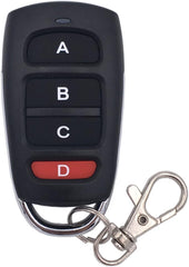 AENTIA 1527 Learning Code Wireless Remote Control Transmitter Keychain 433Mhz 4 Buttons, for use with DieseRC Receiver