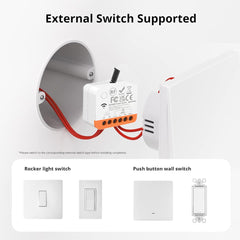 AENTIA WiFi Smart Relay Switch 1 Channel 8A With Current Meter, Electricity Counter and Timer Ideal for Lights and Heating in Smart Home Para Tuya (1pcs)