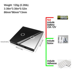 AENTIA Wireless Light Switch Remote Control Switch Smart Switch No Wiring Required Stable Signal 30m Range Easy Install for Home Bathroom Farm (1T + 3R)