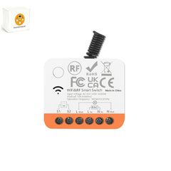 AENTIA WiFi Smart Relay Switch 1 Channel 8A With Current Meter, Electricity Counter and Timer Ideal for Lights and Heating in Smart Home Para Tuya (1pcs)
