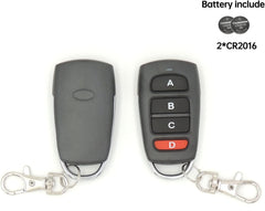 AENTIA 1527 Learning Code Wireless Remote Control Transmitter Keychain 433Mhz 4 Buttons, for use with DieseRC Receiver