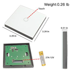AENTIA Wireless Switch Kit - 86 Wall Panel RF Safety Switch and 10 Amp Relay Receiver, No Wiring Easy Install, for Lights up to 1500W 85V-250V 220V 240V