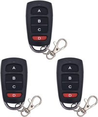 AENTIA 1527 Learning Code Wireless Remote Control Transmitter Keychain 433Mhz 4 Buttons, for use with DieseRC Receiver