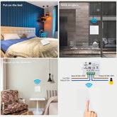 AENTIA Wireless Switch Kit - 86 Wall Panel RF Safety Switch and 10 Amp Relay Receiver, No Wiring Easy Install, for Lights up to 1500W 85V-250V 220V 240V