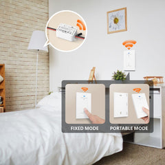 AENTIA AC 110V 120V 220V 240V Wireless Remote Control Light Switch 1500W 1 Channel 433Mhz RF Relay Receiver with 2 Transmitters Keyfob for Lamp Bulb, Easy to Install