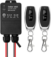 AENTIA Waterproof Switch with Remote Control DC 8V-80V 30A Relay for Remote Lights Wet Position Outdoor Yard Light Area Water Pump Farm Irrigation Garden Garage Warehouse