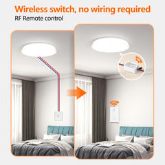 AENTIA AC 110V 120V 220V 240V Wireless Remote Control Light Switch 1500W 1 Channel 433Mhz RF Relay Receiver with 2 Transmitters Keyfob for Lamp Bulb, Easy to Install