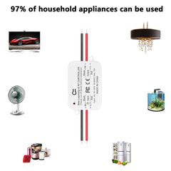 AENTIA Wireless Light Switch 86 Wall Panel RF Safety Switch and 10 Amp Relay Receiver Controller, No Wiring Easy Install, for Lights up to 1500W (2T + 2R)