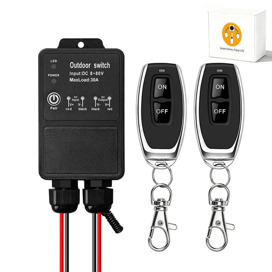 AENTIA Waterproof Wireless Remote Control DC 8V-80V 30A Radio Control Switch User Manual